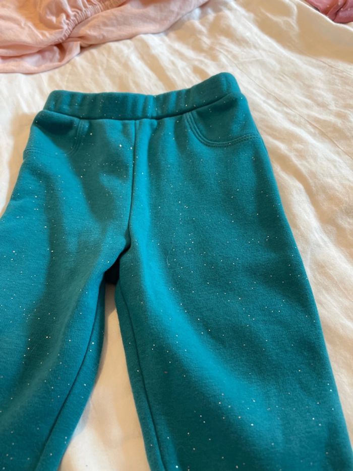 Pantalons x2 pailleté or
