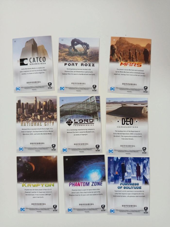 Lot 9 cartes supergirl - photo numéro 2
