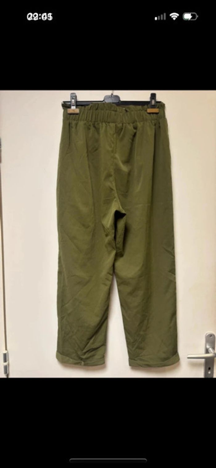 Joli pantalon neuf et confortable taille haute élastique kaki Shein taille 40 - photo numéro 5