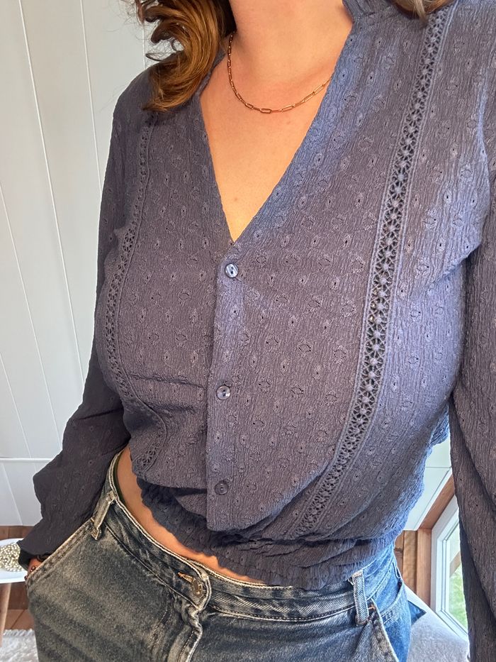 Cardigan bleu - photo numéro 2