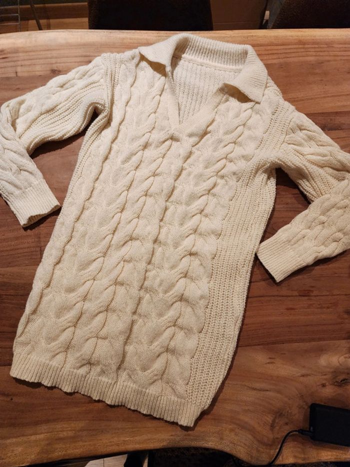 Robe pull beige