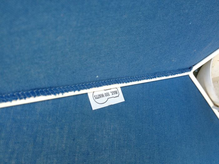 Lustre suspension tissu bleu - photo numéro 4