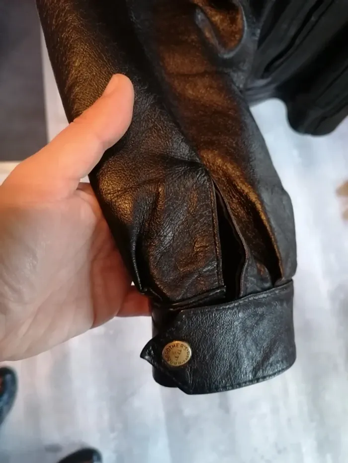 Veste cuir vintage broz brother's XXL - photo numéro 4