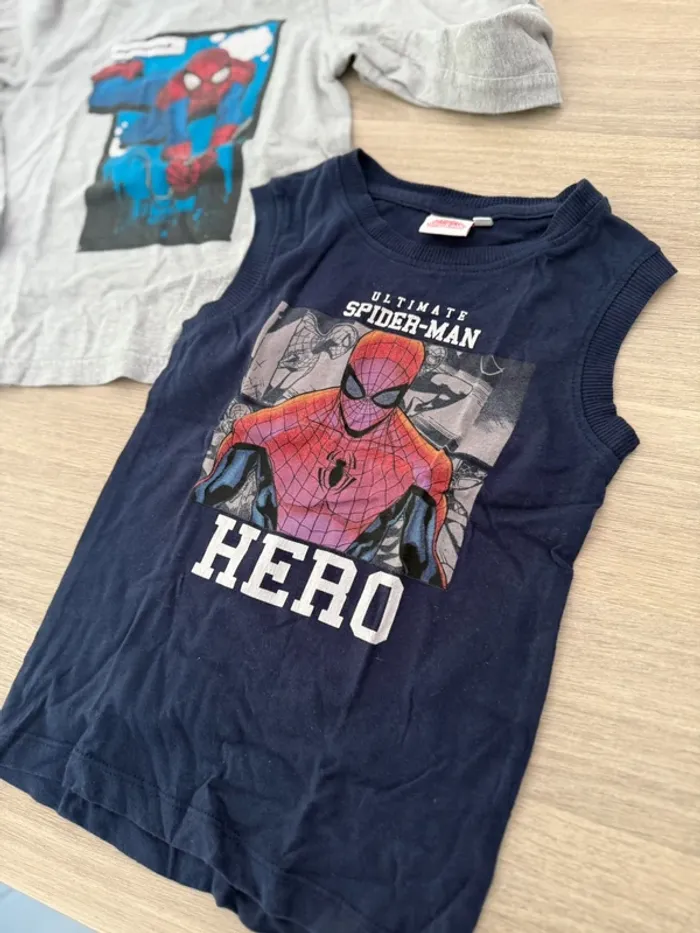 Lot 2 t-shirts Spiderman garçon - photo numéro 2
