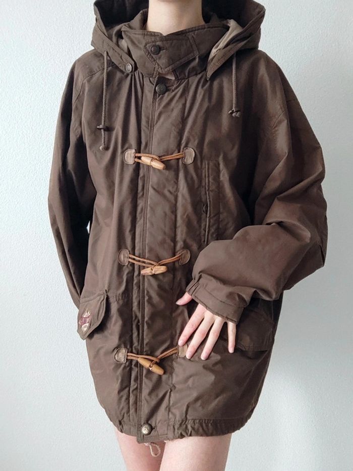 Duffle-coat marron capuche amovible vintage / Goanna American Flavor - 40/L à 42/XL - photo numéro 7