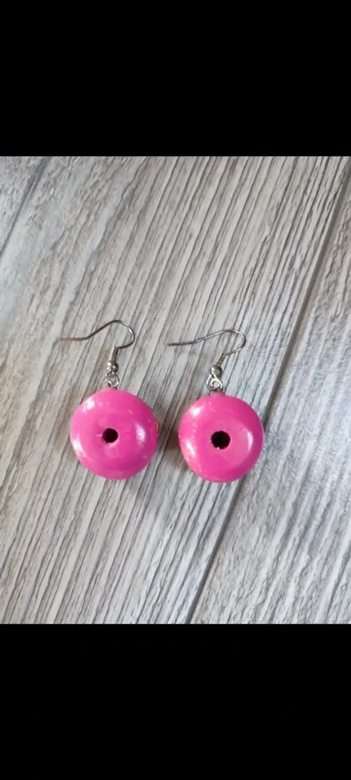Boucles d'oreilles donuts - photo numéro 2