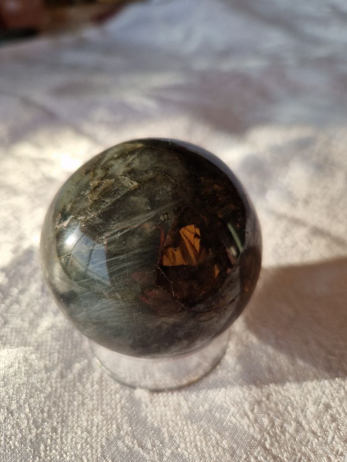 Sphère labradorite de Madagascar 238g neuve - photo numéro 3