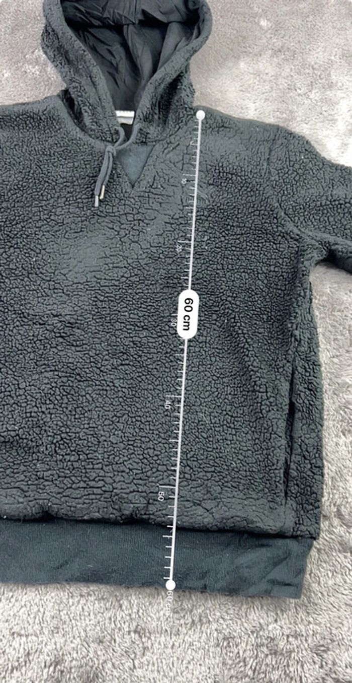 Pull sweat à capuche polaire Puma noir avec logo brodé Taille XS - photo numéro 3