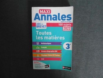Livre: Maxi annales Brevet (Nathan)