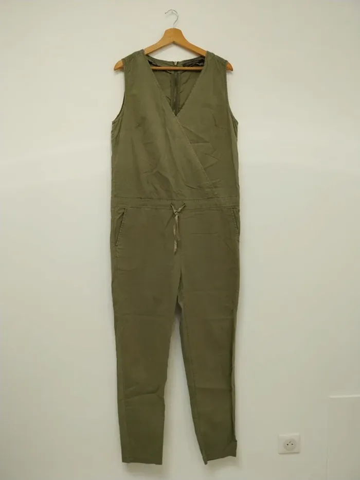 Combinaison pantalon kaki en coton Freeman T Porter L