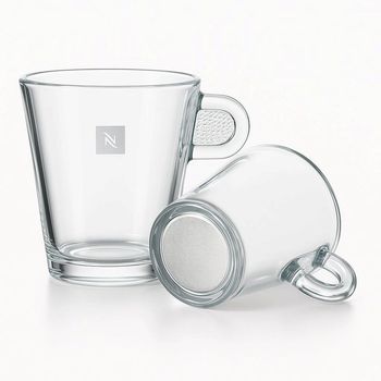 Lot de 6 tasses Nespresso en verre 130ml - hauteur 8 cm