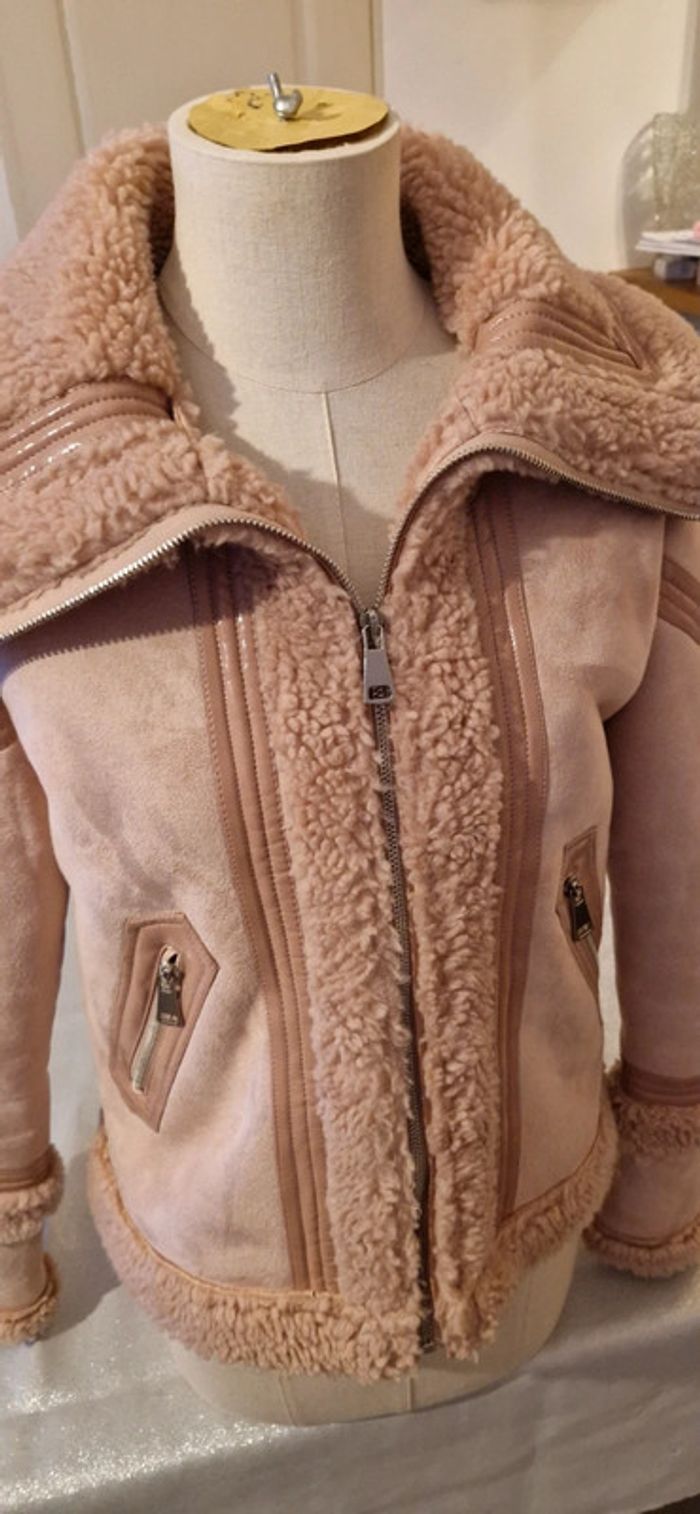 Veste Zac & Zoé moumoute rose - photo numéro 4