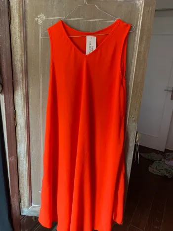 Robe fluide orange