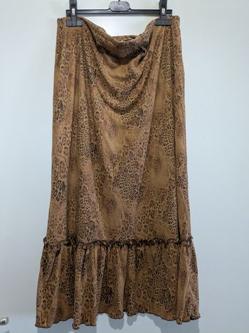 Belle jupe vintage Canda léopard Camel. Taille 50
