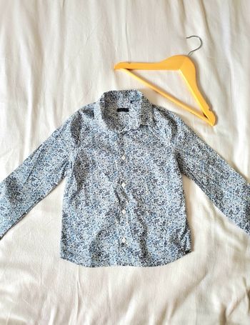 IKKS 5 ans – chemise fleurie bleu blanc garçon