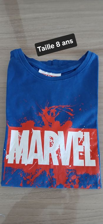 Tee-shirt garçon manches courtes, Taille 10 8 ans,  marque Marvel