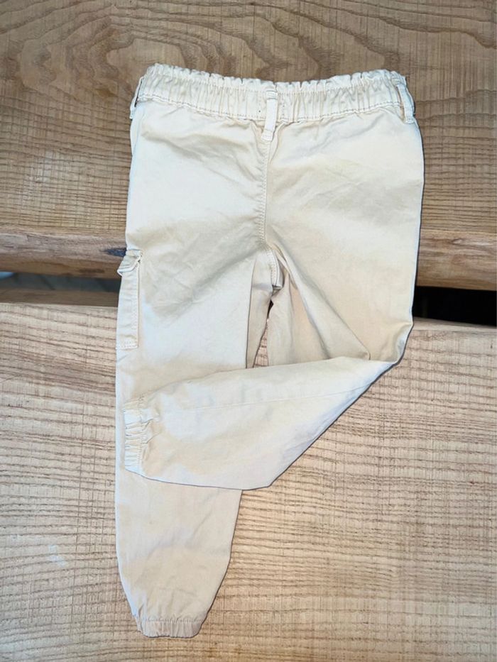 Pantalon kiabi 3 4 ans beige cargo fille toile - photo numéro 2