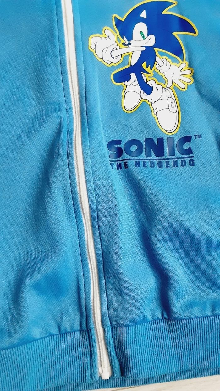 Vêtement garçon gilet bleu Sonic H&M  6 ans - photo numéro 2