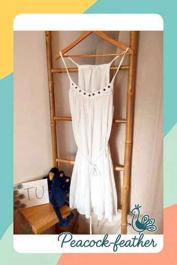 Robe bretelles blanche TU