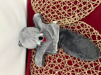 Doudou marionnette loup NATURE ET DECOUVERTE gris 25 cm