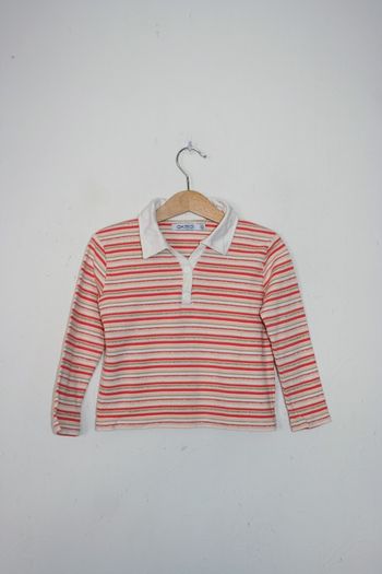 Polo Okaidi rayé brillant 5 ans