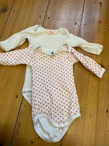 Lot de 2 bodies petit bateau 3 mois