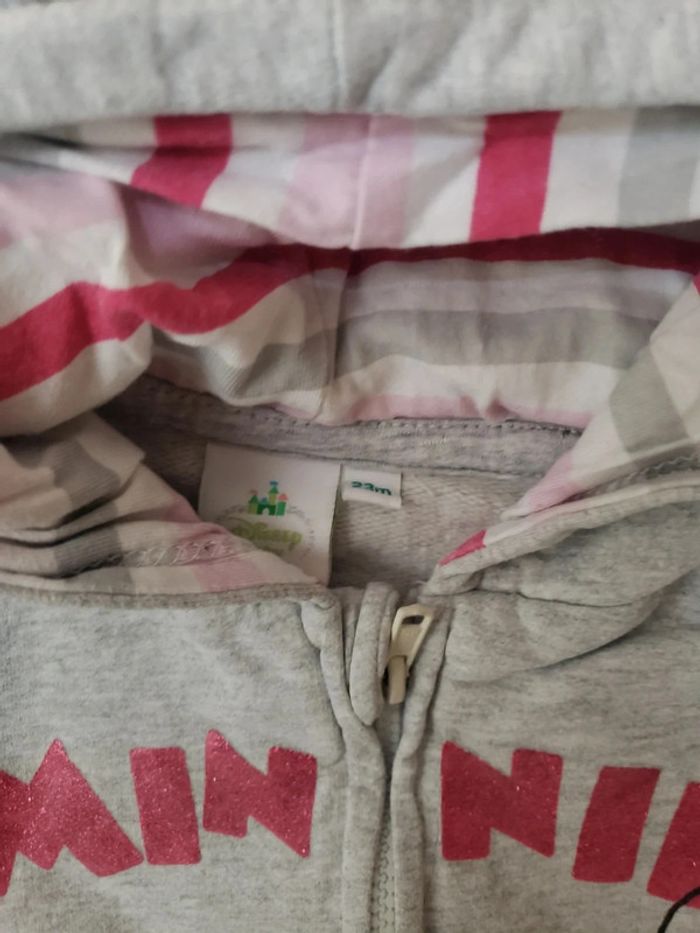 🌼Sweat zippé à capuche 23 mois Minnie Mousse🌼 - photo numéro 2