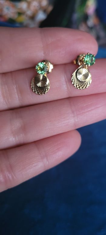 Boucles d oreilles plaque or 