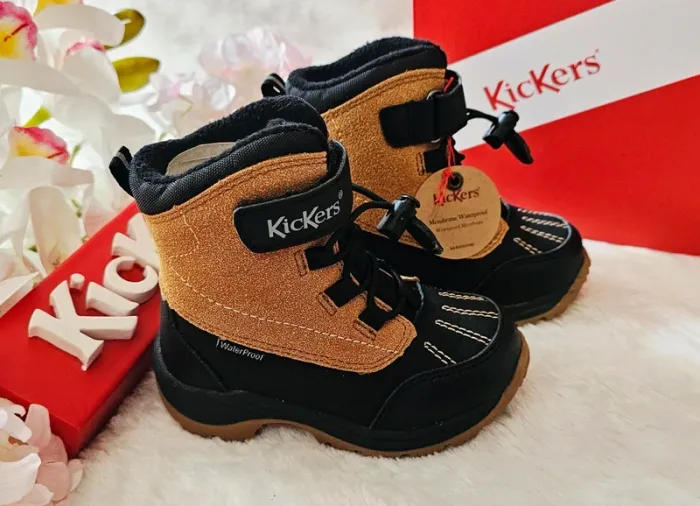 Bottes Bottines Scratch Élastique Fourrées Waterproof Kickers T22