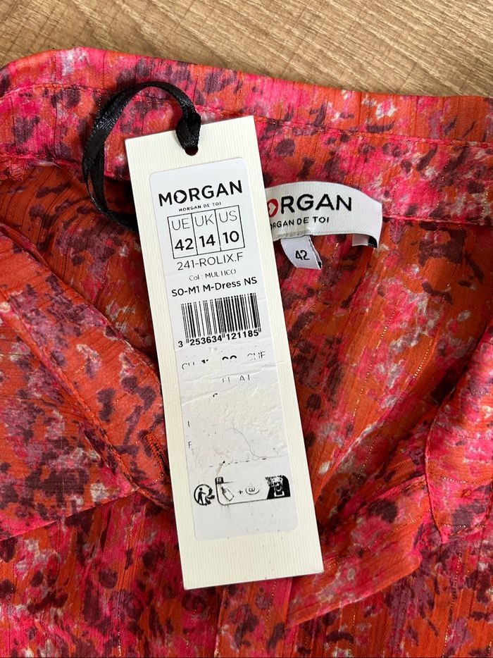 Robe imprimée neuve à manches longues Morgan taille 42 - photo numéro 9