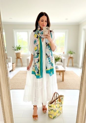 Foulard (ou paréo) Missoni en coton grand format motif multicolore vif 