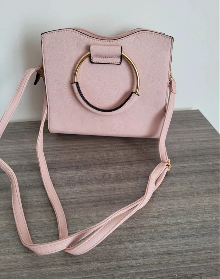 Sac à main cabas rose avec boucle - photo numéro 2