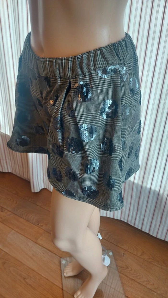 Short Sisley Gris et paillettes 11/12 ans - photo numéro 7