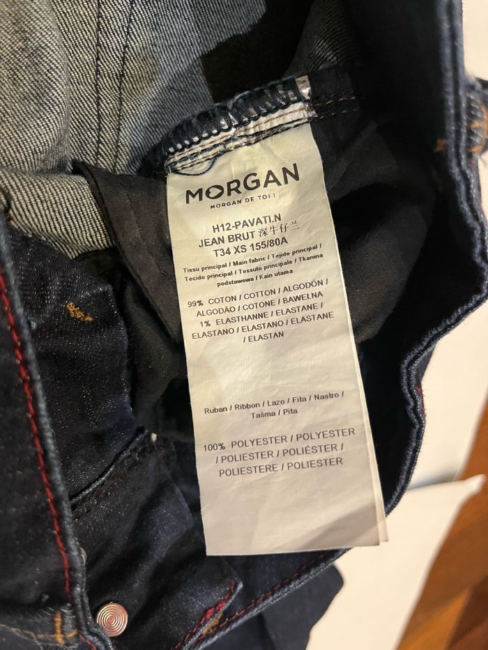 Jean bleu brut morgan vintage taille XS/34 - photo numéro 5
