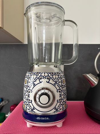 Blender Ariete vintage bol verre Capri 583CAP 1000 W Blanc Bleu