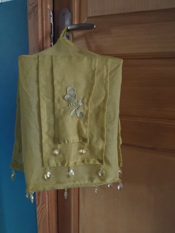 Abat jour en tissu vert anis