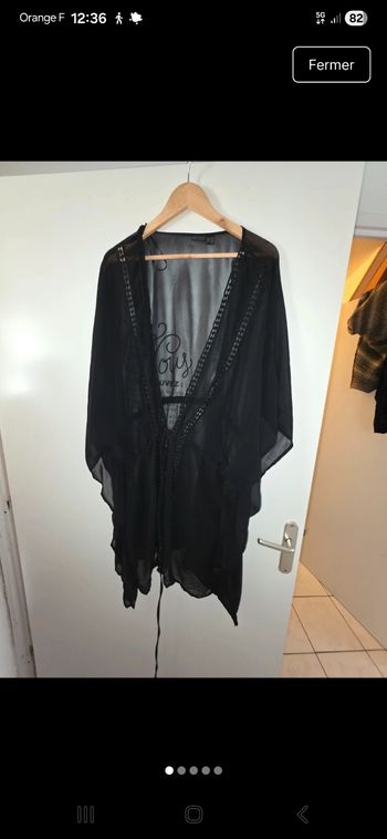 Kimono ajustable noir profond en taille 58