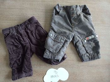 Lot de 2 pantalons 3 mois garçon