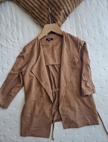 Veste en suédine camel
