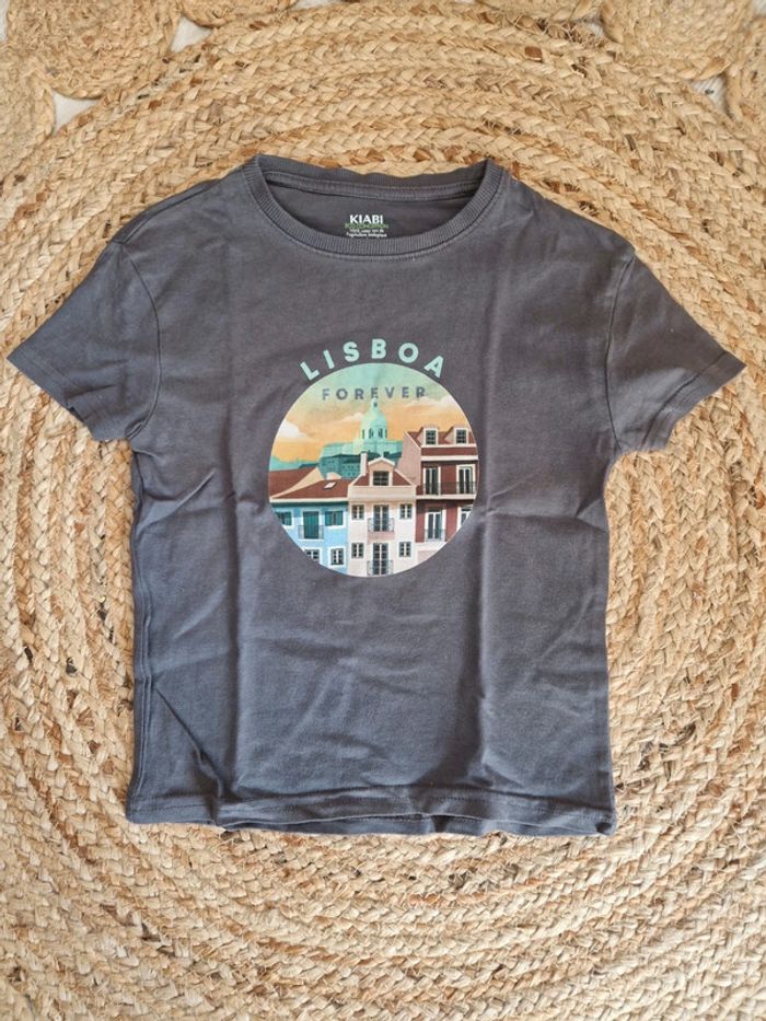 Tee shirt Lisboa Forever gris foncé Kiabi 🦊4 ans🦊