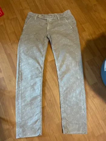 Pantalon chic tissu à motifs couleur taupe taille 27 truenyc