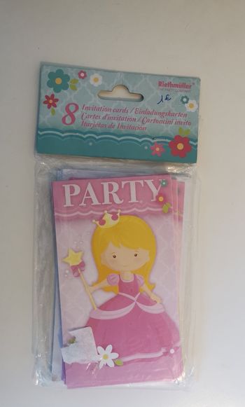 lot de 8 cartes d'invitations avec enveloppes