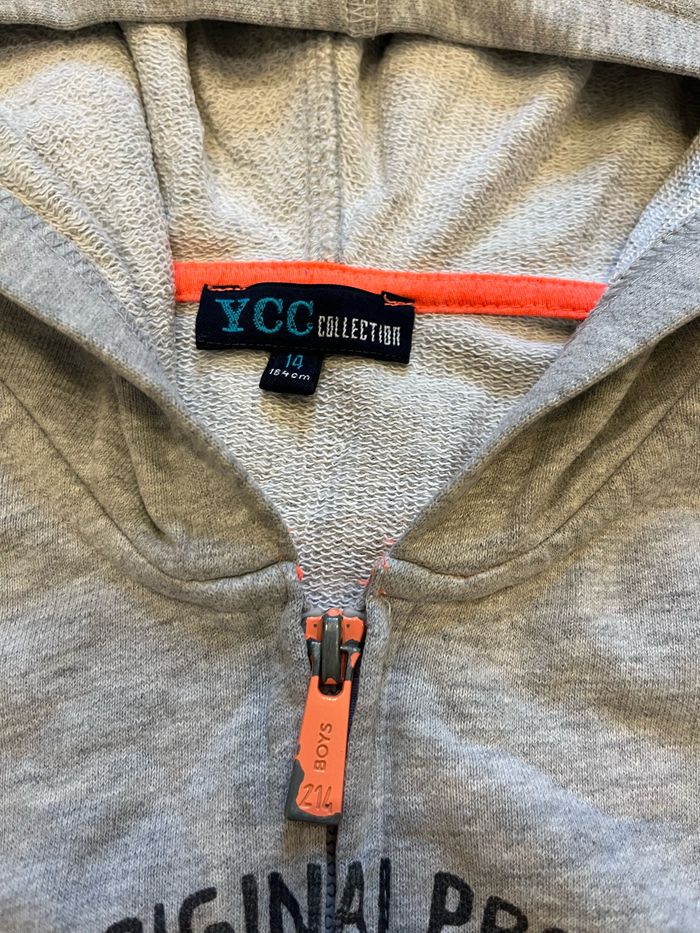 sweat a capuche zippé gris 14 ans - photo numéro 2
