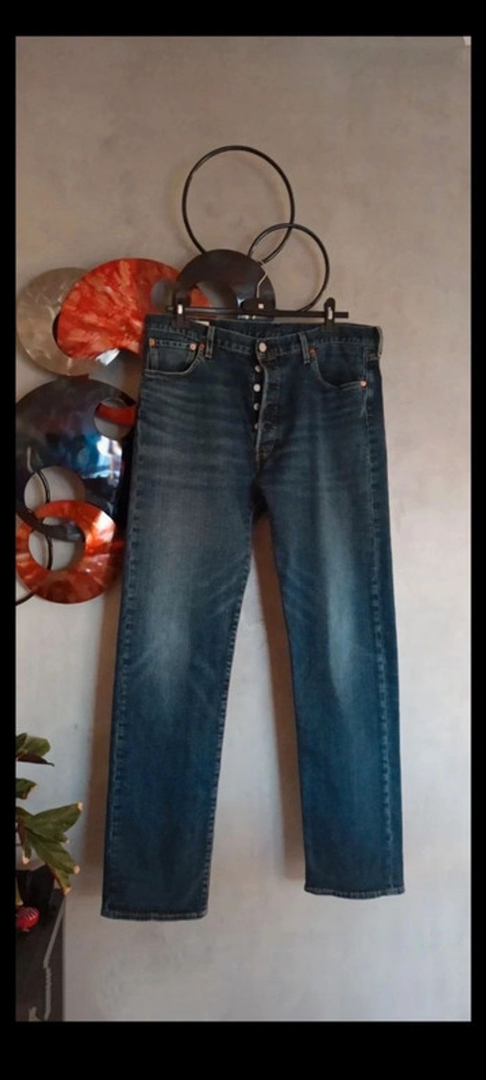 Jean Levi's 501 Premium droit bleu brut - photo numéro 2