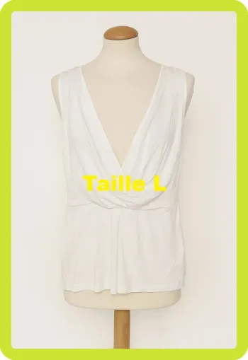 Tee shirt sans manche blanc Mexx Taille L