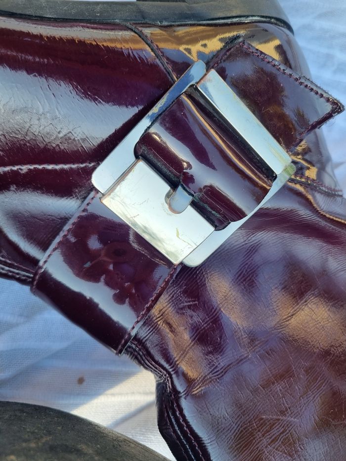 Bottes hautes rouge bordeaux - photo numéro 5
