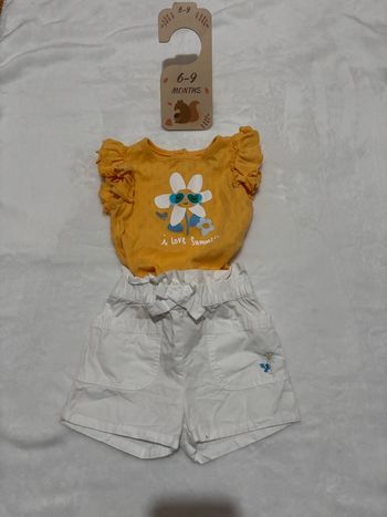 💛ensemble short et t-shirt bébé fille💛