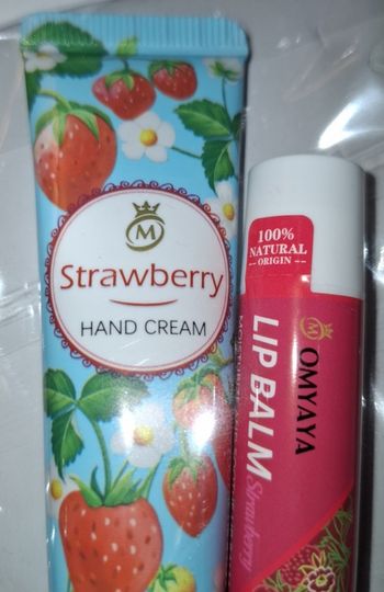 Creme main et baume lèvres fraise