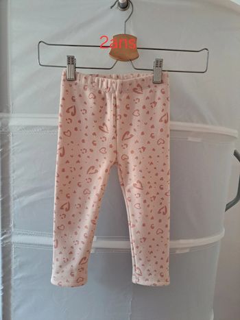 Legging rose cœurs