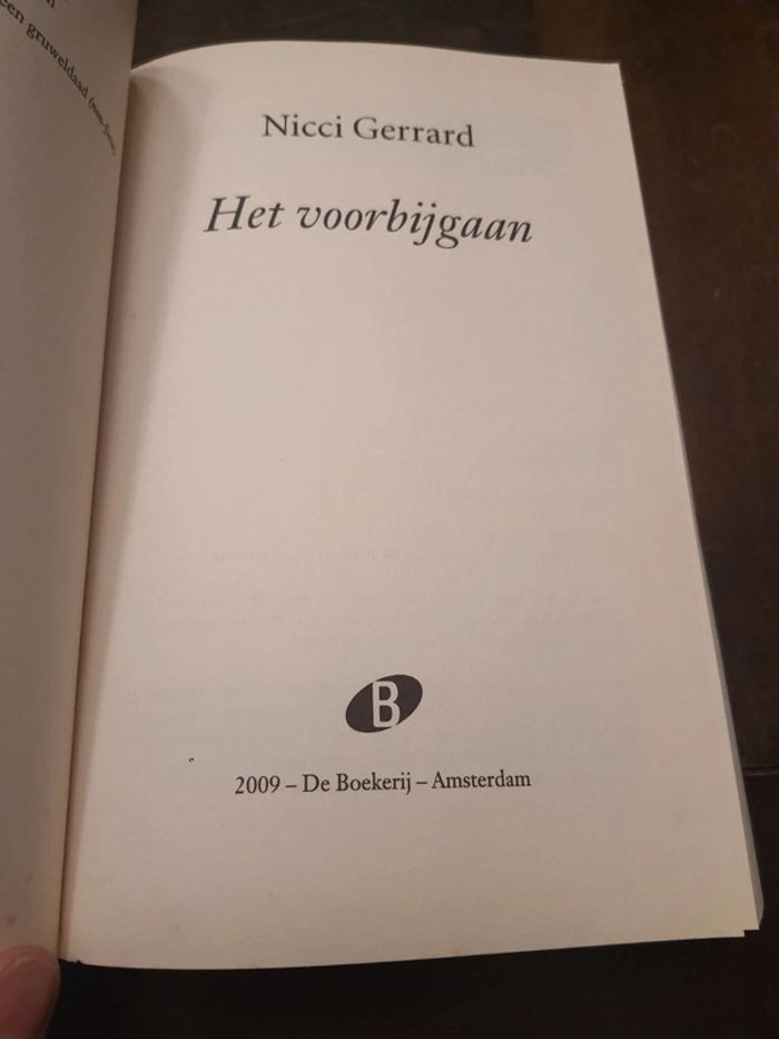 Boek Het Voorbijgaan Nicci Gerrard - photo numéro 12